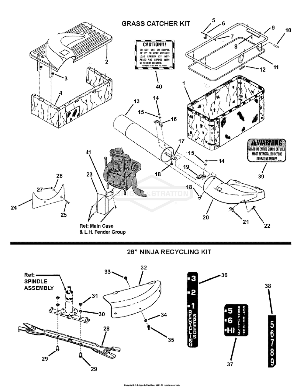 Accessories Diagram and Parts List for 7800669 (107280340)(2010) Briggs and Stratton Lawn Tractor